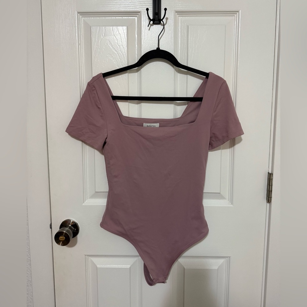 Babaton Dusty Rose Square Neck Bodysuit